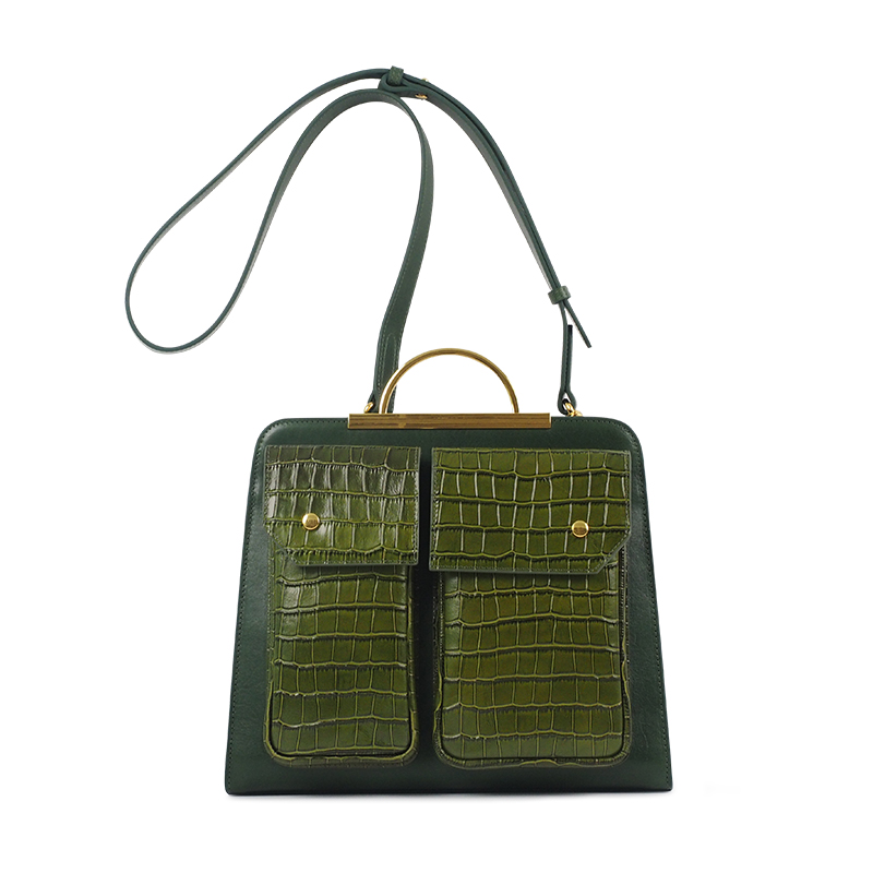 Cossni High Quality Green Leather Shoulder Bag