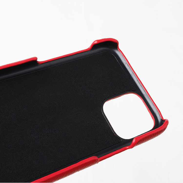 custom luxury genuine pebble leather mobile phone case cover