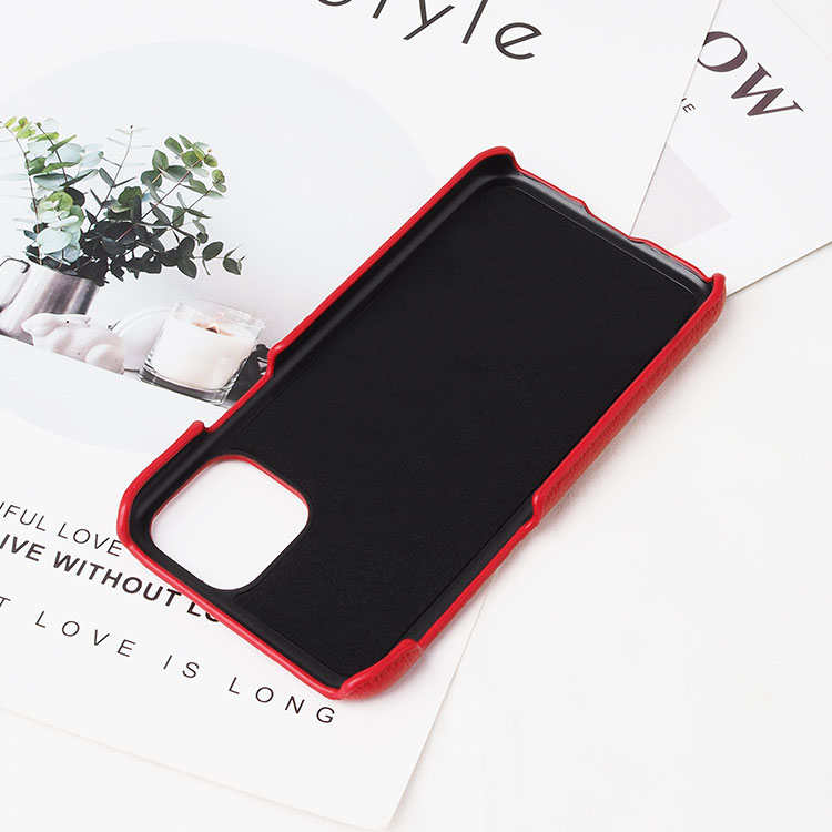 custom luxury genuine pebble leather mobile phone case cover