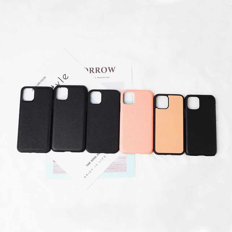Fully Covered Black Case Customized Luxury Leather Case for iPhone 11