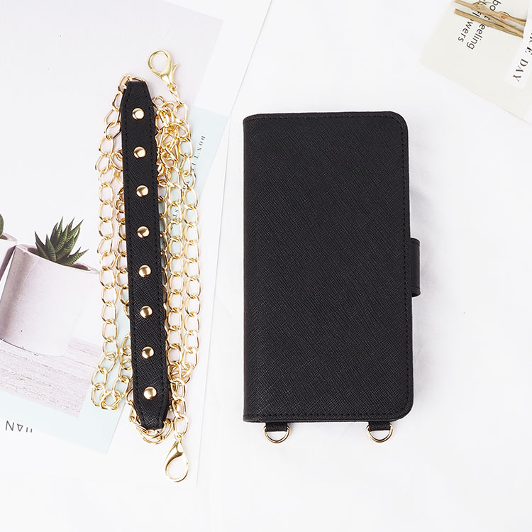 Fashion luxury Detachable Leather Phone Case with chain For iPhone X Phone Case Book Flip Protective Cover