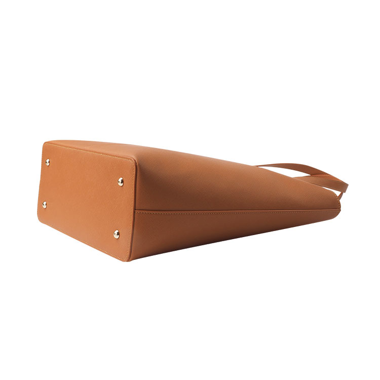 Wholesale factory Custom Designer Genuine Leather Tote Bag luxury genuine leather zipper tote bag