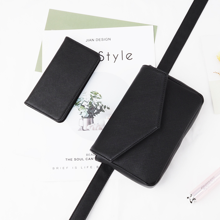 Black luxury genuine custom Leather Waist Bag Black luxury genuine custom Leather Waist Bag