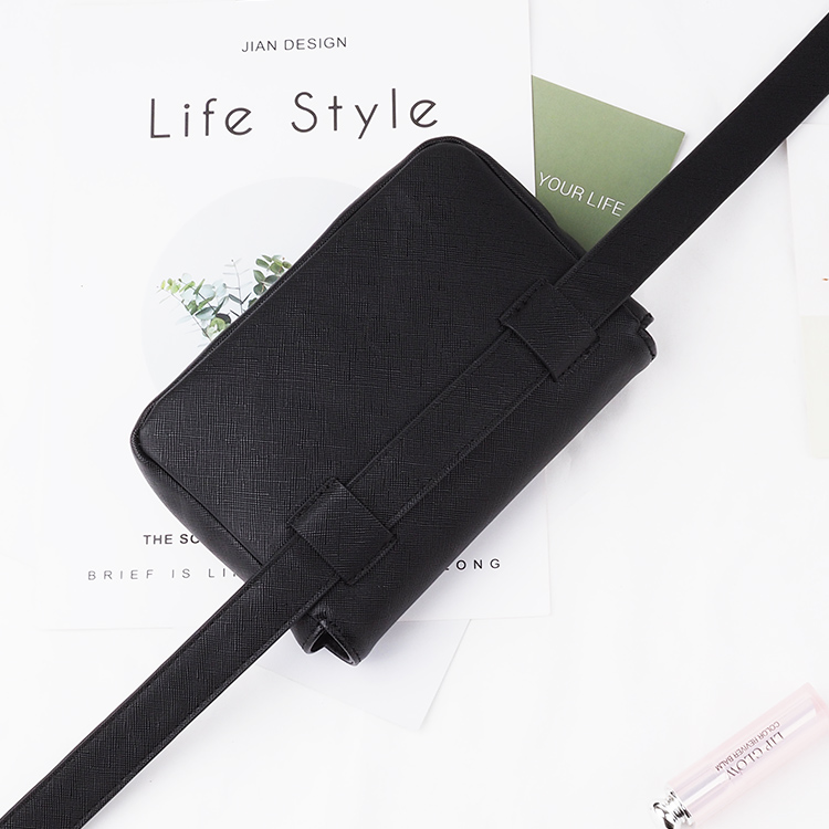 Black luxury genuine custom Leather Waist Bag Black luxury genuine custom Leather Waist Bag