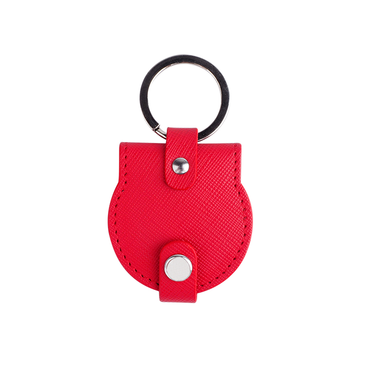 Souvenir Gift saffiano leather key holder heart shaped photo frame keyring