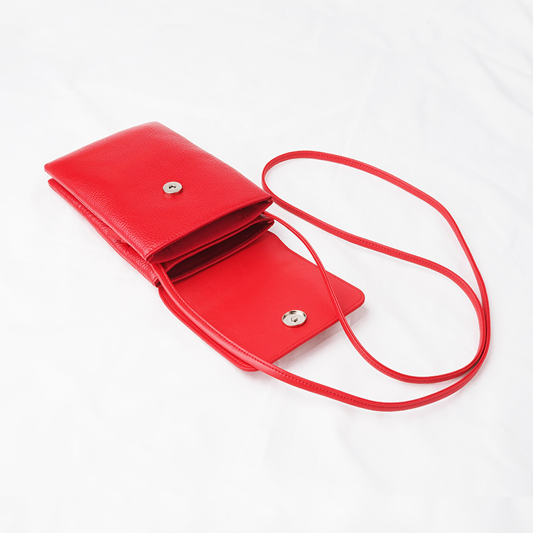 fashionable minimum Leather Mobile Phone Pouch Bag