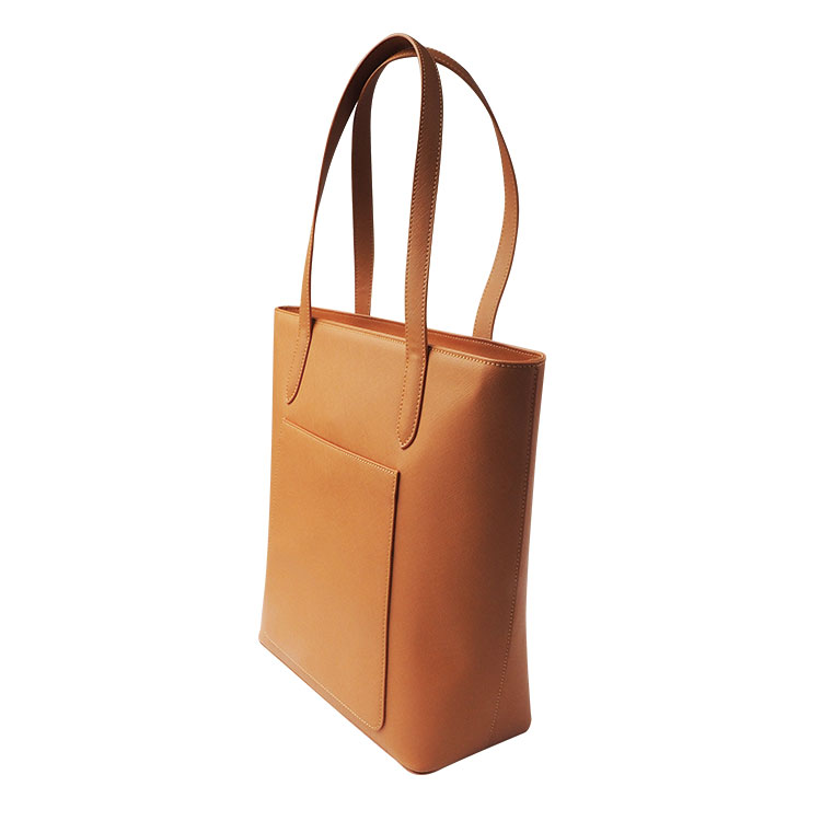 Wholesale factory Custom Designer Genuine Leather Tote Bag luxury genuine leather zipper tote bag