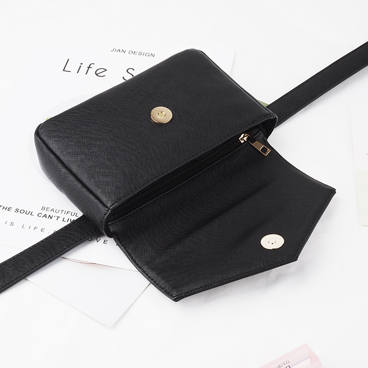 Black luxury genuine custom Leather Waist Bag Black luxury genuine custom Leather Waist Bag