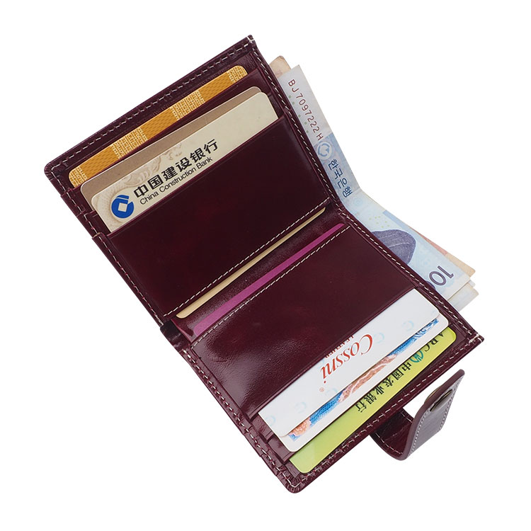 Popular New Design Ladies Leather Material Portable Card Holder