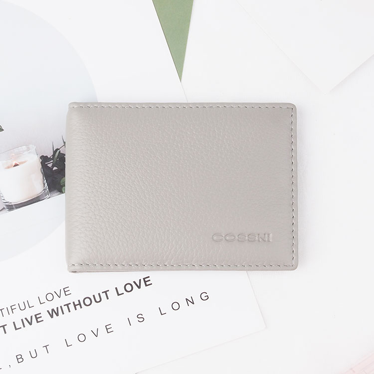 Hot sale pebble leather customized colorful pocket id credit card holder