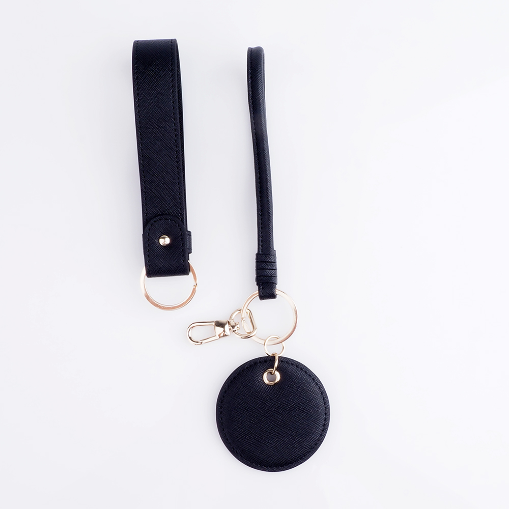 Factory handmade luxury colorful 100% real leather metal keychain custom logo