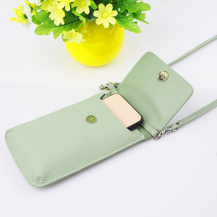 Best Sale Fashion Waterproof Genuine Leather Litchi Belt Clip Wallet Mobile Phone Bag