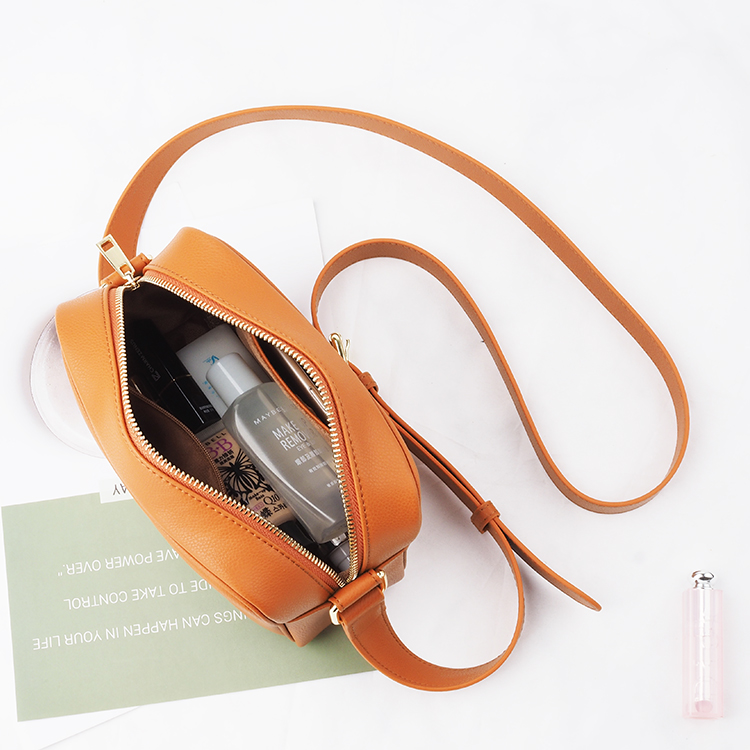 Genuine Leather square mini top handle shoulder handbag for lady crossbag