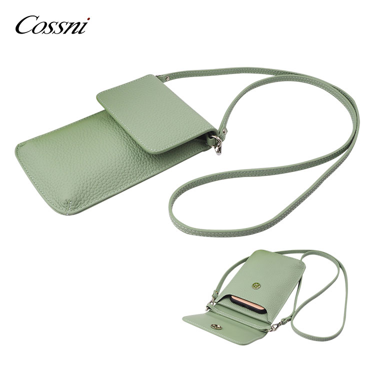 Best Sale Fashion Waterproof Genuine Leather Litchi Belt Clip Wallet Mobile Phone Bag