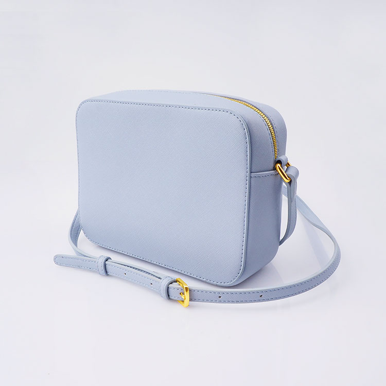 High quality saffiano Leather square mini top handle shoulder handbag for lady crossbag