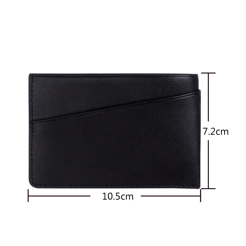 simple leather card holder flat pocket leather credit card