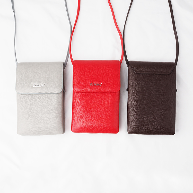 fashionable minimum Leather Mobile Phone Pouch Bag