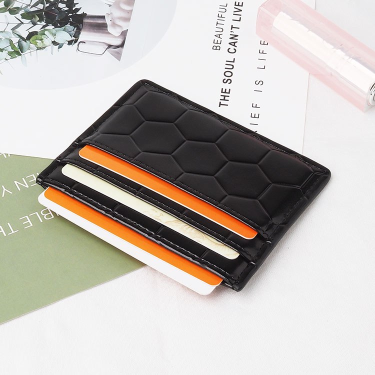 black top Leather Card Holder with five card slots