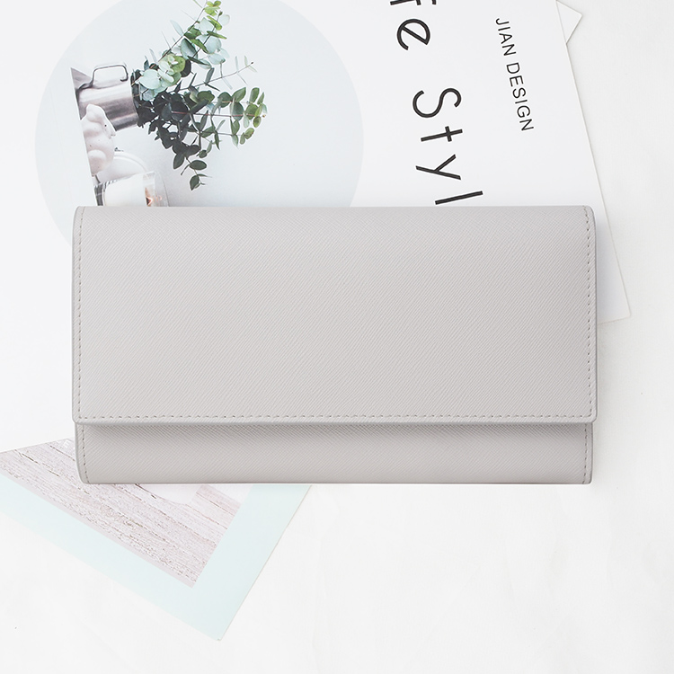 Wholesale saffiano  Leather Women Long Clutch Wallet for Ladies