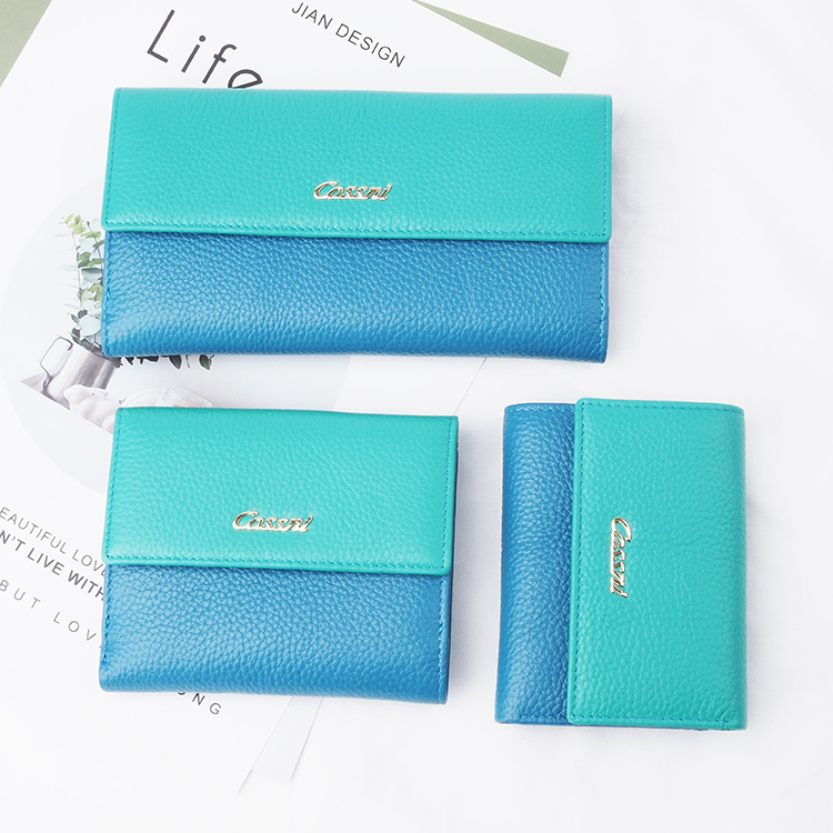 New design pebble  Leather Women Short Wallets