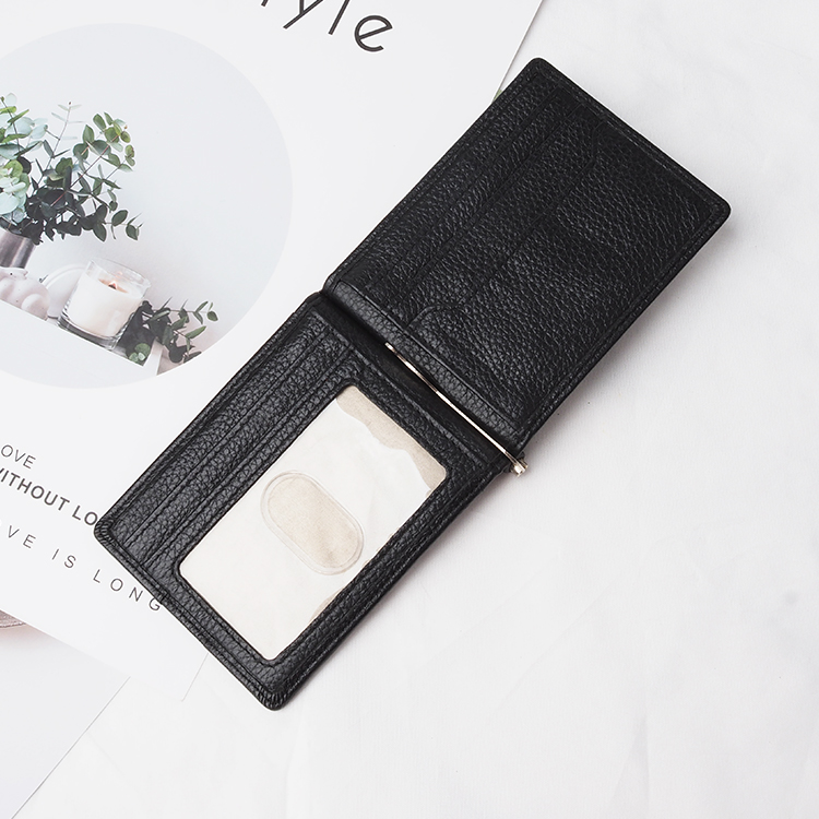 RFID Blocking Bifold Genuine Leather Wallet for Men Thin Minimalist Front Pocket Wallet Slim Money Clip Wallet