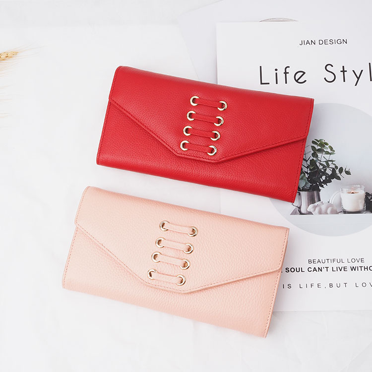 Customized Online Women High Leather Card Case Clutch Wallet Bags