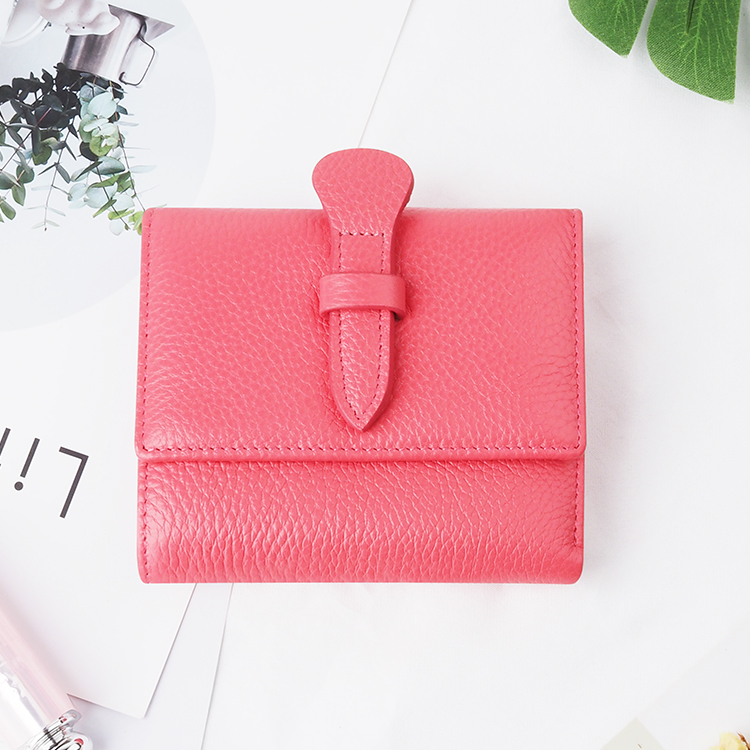 Cossni brand expo design pink female wallet soft genuine leather rfid blocking wallet for young girl