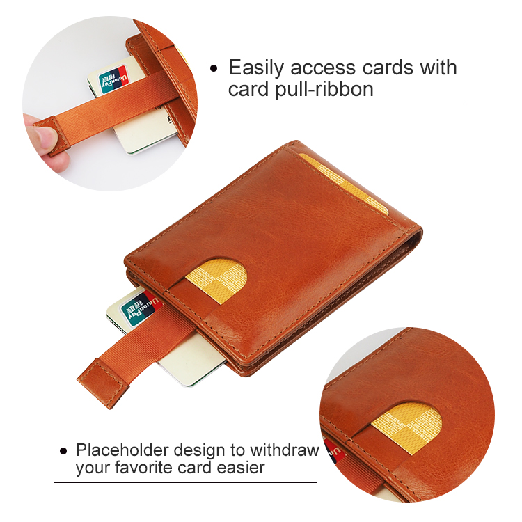 Genuine Leather Design Your Own Mens Wallet Leather Brown