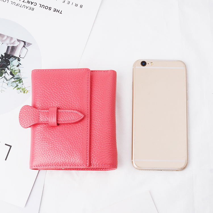 Cossni brand expo design pink female wallet soft genuine leather rfid blocking wallet for young girl