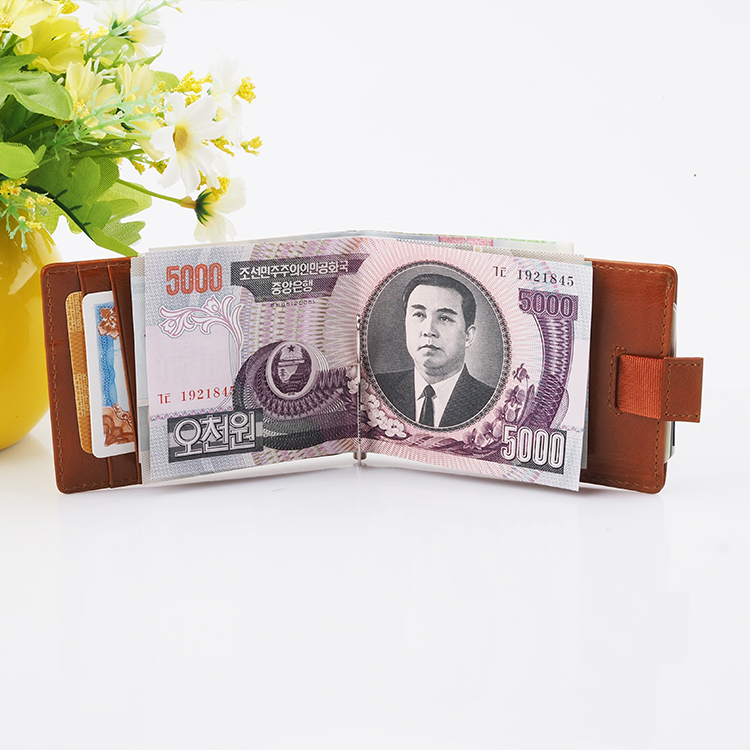 Genuine Leather Design Your Own Mens Wallet Leather Brown