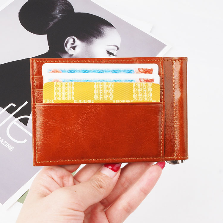 luxury custom printed leather mens slim wallet  Leather Men RFID Wallets