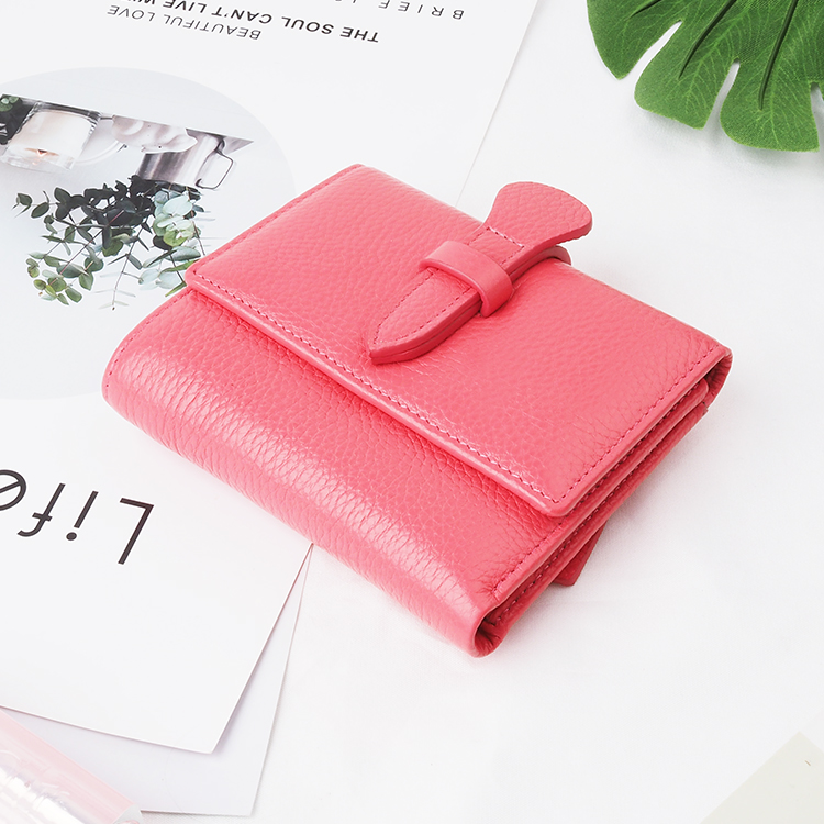 Cossni brand expo design pink female wallet soft genuine leather rfid blocking wallet for young girl