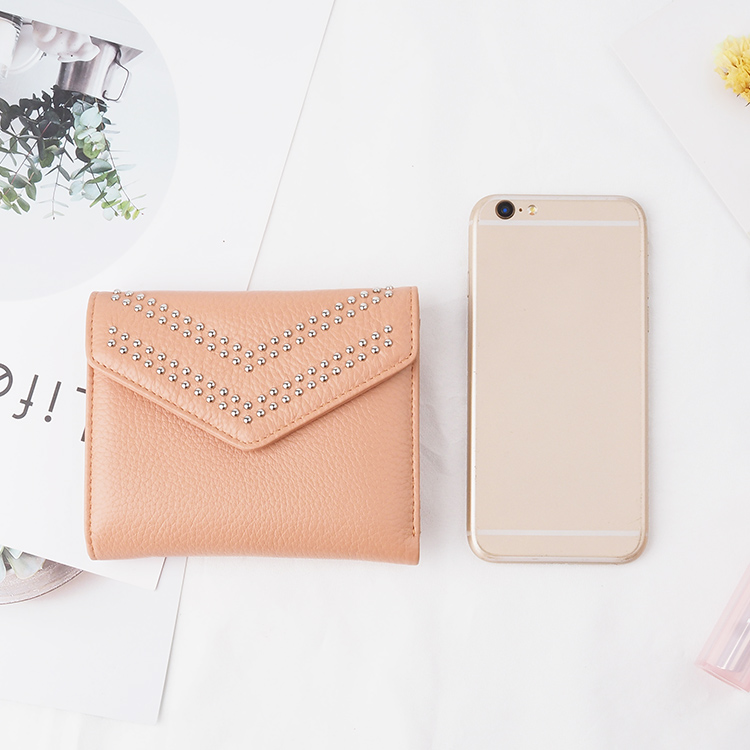 Trendy women leather small wallet genuine leather wallet custom ladies leather wallet