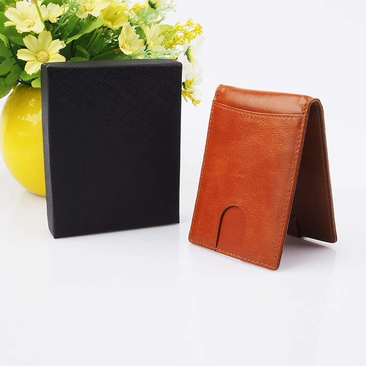 Genuine Leather Design Your Own Mens Wallet Leather Brown