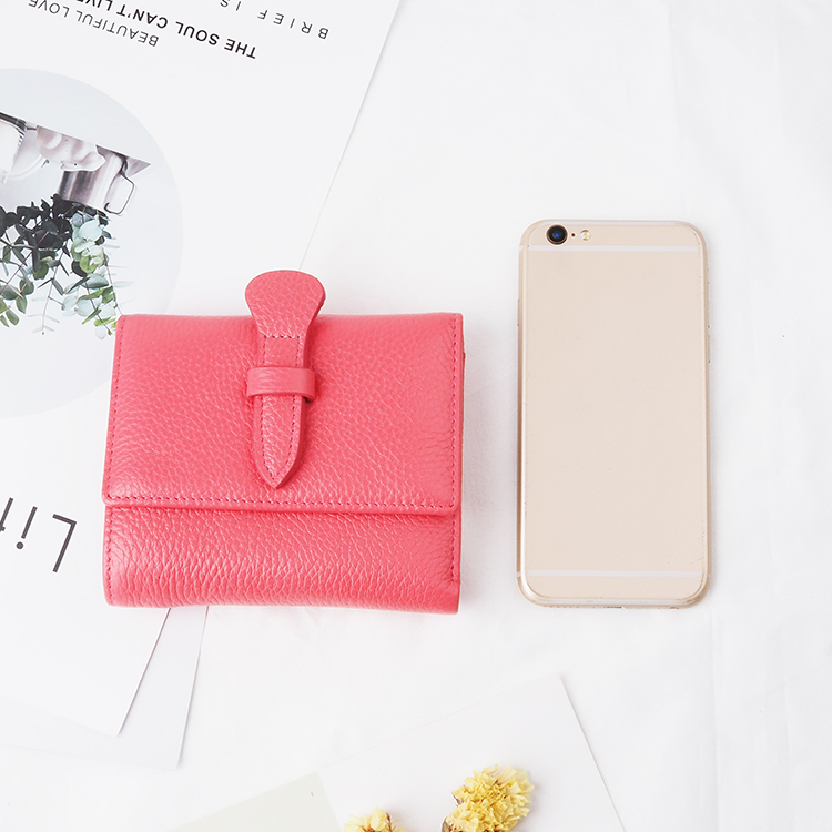 Cossni brand expo design pink female wallet soft genuine leather rfid blocking wallet for young girl