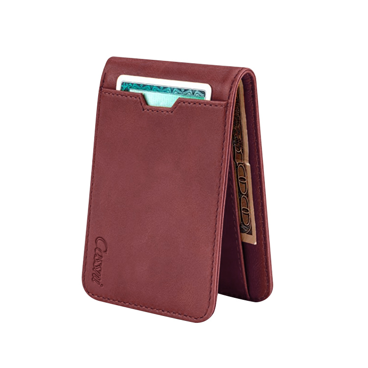 Newable grain Leather Men RFID Wallets