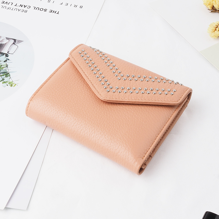 Trendy women leather small wallet genuine leather wallet custom ladies leather wallet