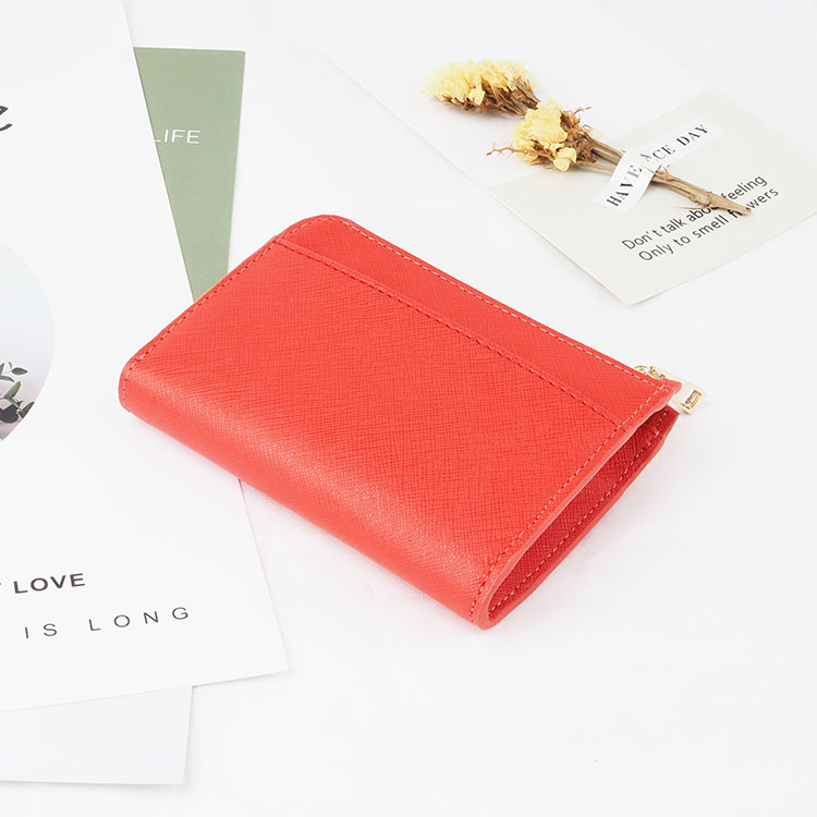 wholesale custom small mini zipper coin purse wallet ladies genuine leather keychain coin purse