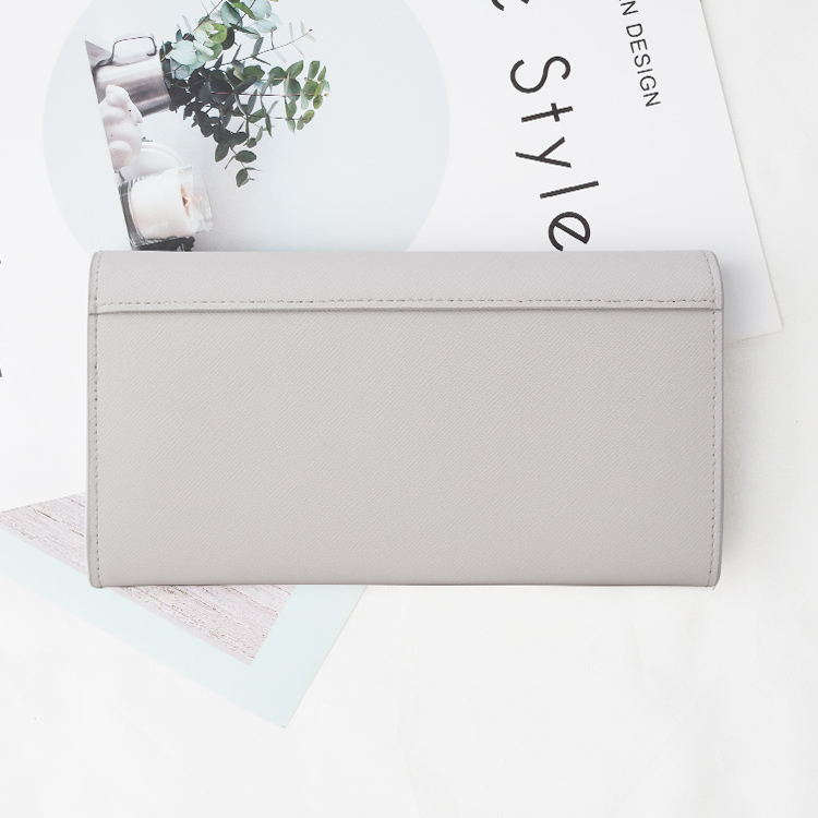 Wholesale saffiano  Leather Women Long Clutch Wallet for Ladies