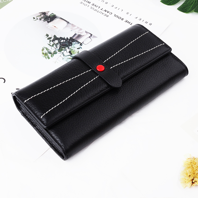 wholesale genuine leather brand logo ladies wallets