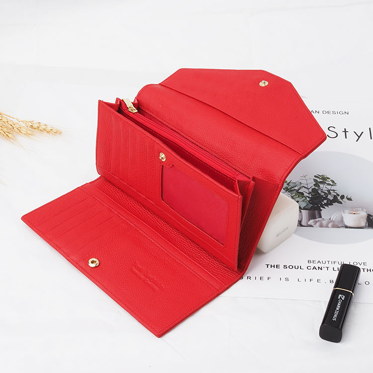 Customized Online Women High Leather Card Case Clutch Wallet Bags