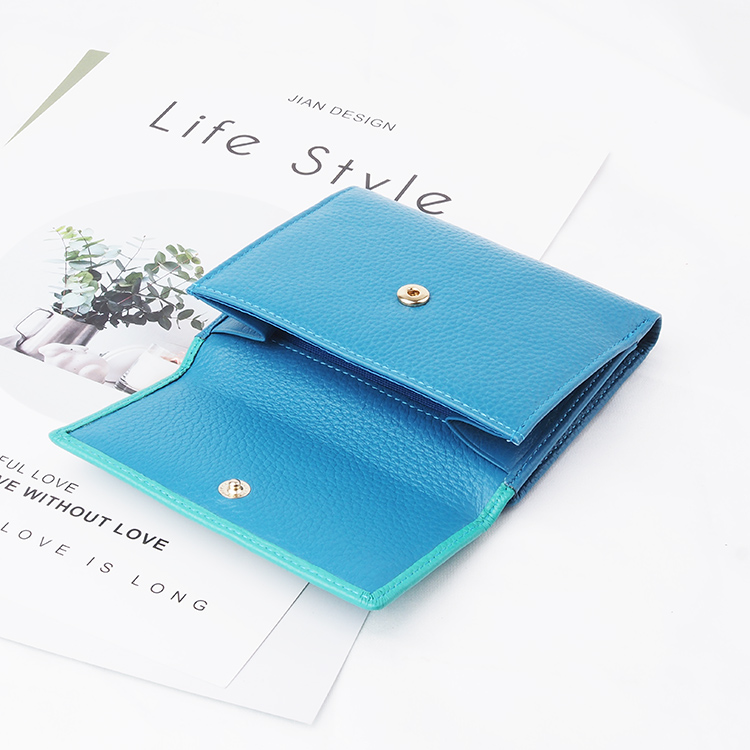 New design pebble  Leather Women Short Wallets