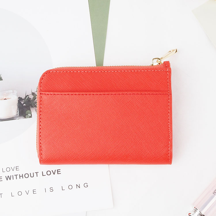 wholesale custom small mini zipper coin purse wallet ladies genuine leather keychain coin purse