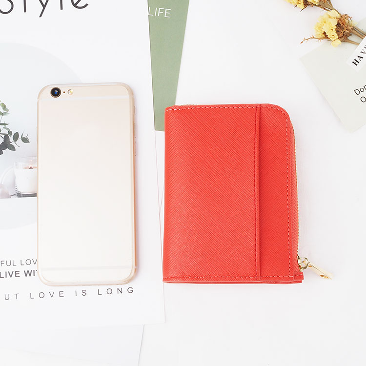 wholesale custom small mini zipper coin purse wallet ladies genuine leather keychain coin purse