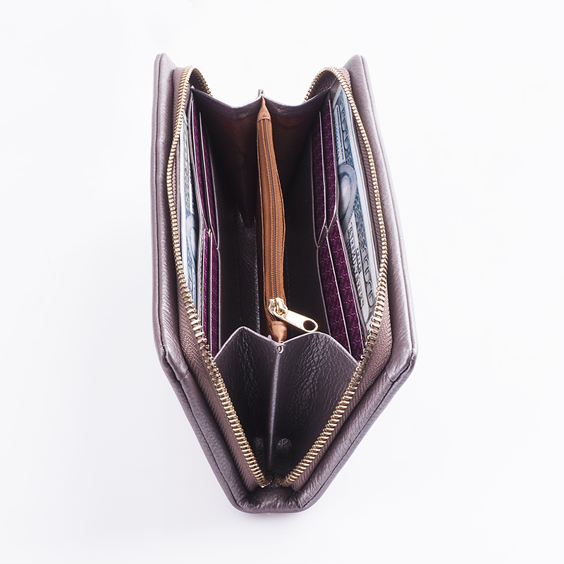 Leather Women Zipper Wallets