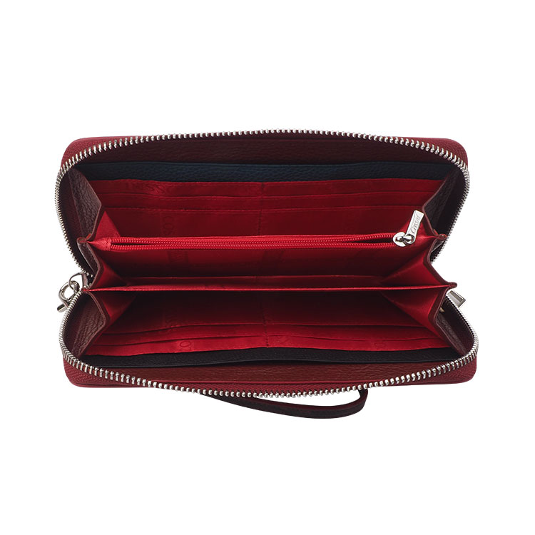 Fashionable custom patent Leather Women Zipper Wallets