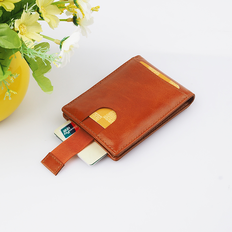 Genuine Leather Design Your Own Mens Wallet Leather Brown