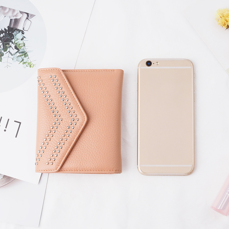 Trendy women leather small wallet genuine leather wallet custom ladies leather wallet