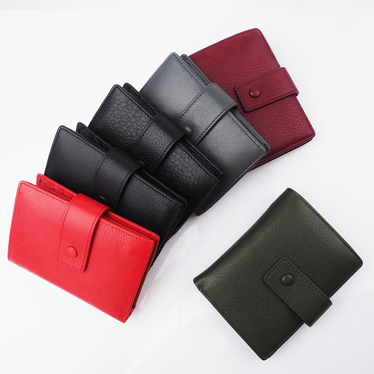 Guangzhou wholesale factory top Leather Women Short Wallets