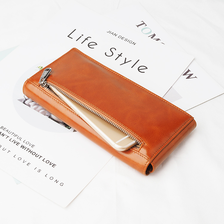 2020 New Design Brand Women Leather Envelope Clutch Wallet with Movable Cards Holder
